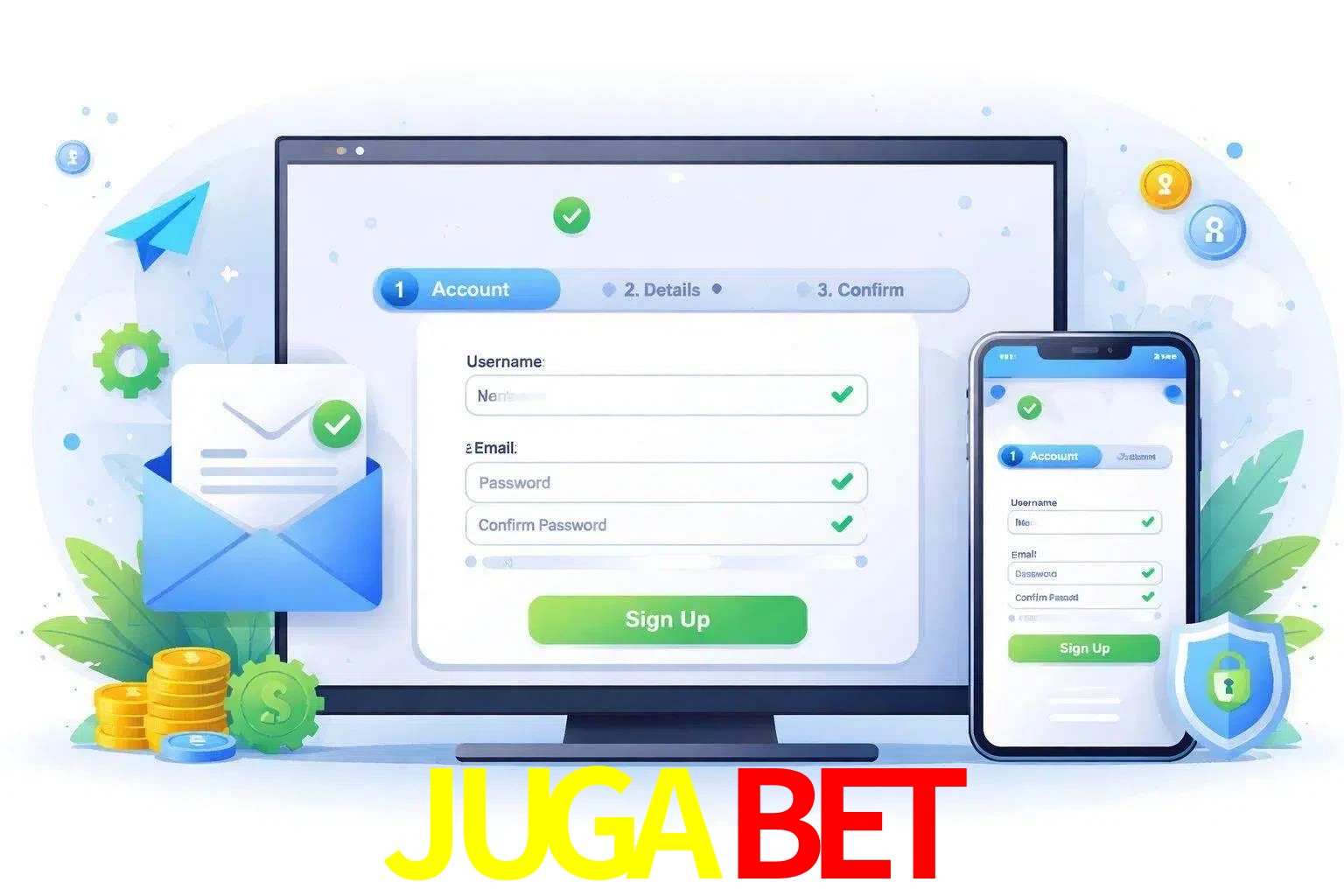 Registro de nuevo usuario y configuración de cuenta JUGABET